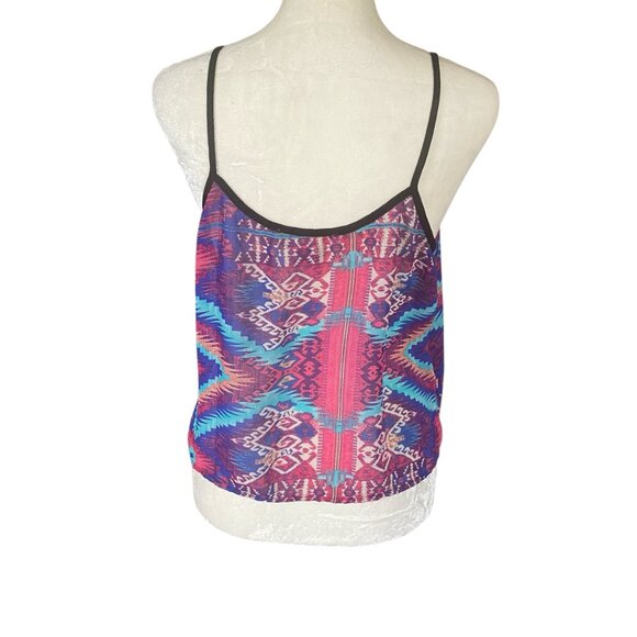 Sans Souci women's L mutlicolored sleeveless pullover casual tank top cami - Picture 4 of 6